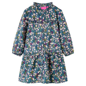 Kinderkleid mit Langen &Auml;rmeln Dunkelblau 92
