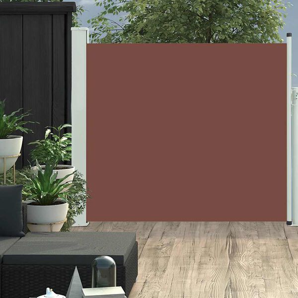 vidaXL Ausziehbare Seitenmarkise 100x300 cm Braun