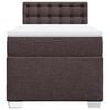 vidaXL Boxspringbett mit Matratze Dunkelbraun 90x200 cm Stoff
