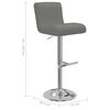 vidaXL Barhocker 2 Stk. Grau Kunstleder