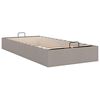 vidaXL Ottoman-Bett ohne Matratze Taupe 90x190 cm Stoff