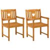 vidaXL Bank Outdoor 2 pcs Natur 56 x 55,5 x 90 cm Massivholz Akazie