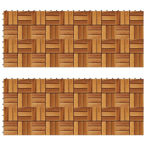 vidaXL Terrassenfliesen 20 Stk. 30x30 cm Akazienholz
