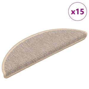 vidaXL Stufenmatten 15 Stk. 56x17x3 cm Silber Halbrund