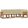 vidaXL Outdoor-Sofagarnitur mit Kissen 5 pcs Natur und Beige