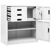 vidaXL Büroschrank Weiß 90x40x102 cm Stahl