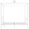 vidaXL Himmelbett-Gestell Weiß Metall 160 x 200 cm