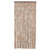 vidaXL Fliegenvorhang Beige und Dunkelbraun 90x220 cm Chenille