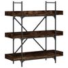 vidaXL B&uuml;cherregal 3 B&ouml;den R&auml;uchereiche 100x33x108,5 cm Holzwerkstoff
