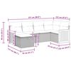 vidaXL 6-tlg. Garten-Sofagarnitur mit Kissen Beige Poly Rattan