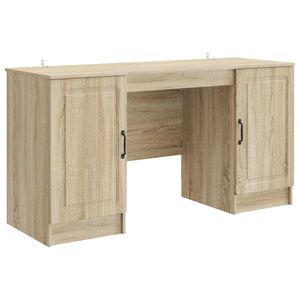 vidaXL Schreibtisch Sonoma-Eiche 142,5 x 50 x 75 cm Holzwerkstoff