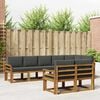 vidaXL Outdoor-Sofagarnitur mit Kissen 8 pcs Natur und Anthrazit