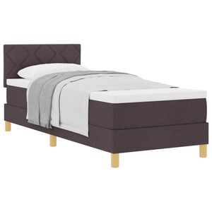 vidaXL Boxspringbett mit Kissen Dunkelbraun 80 x 200 cm Stoff