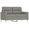 vidaXL 2-Sitzer-Sofa mit Kissen Dunkelgrau 120 cm Stoff