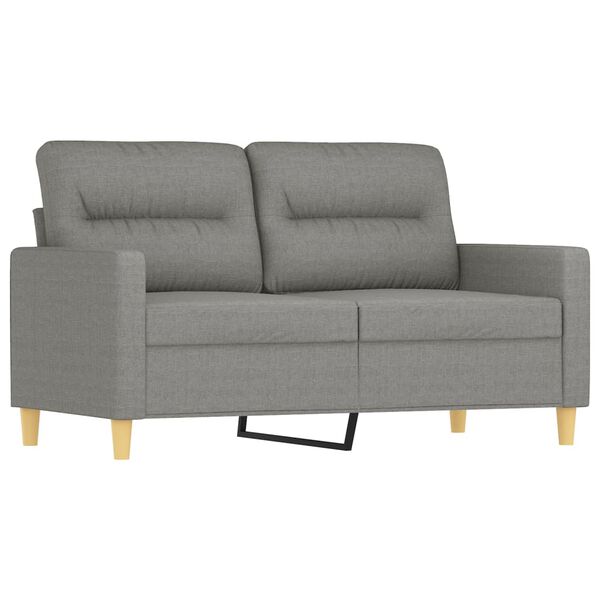 vidaXL 2-Sitzer-Sofa mit Kissen Dunkelgrau 120 cm Stoff