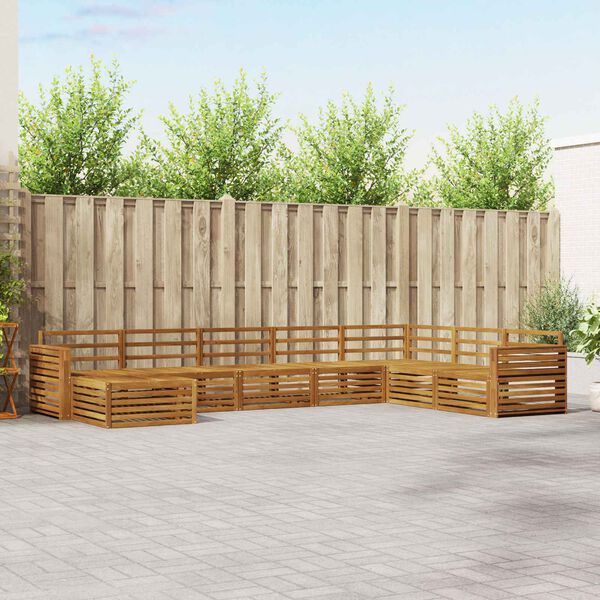 vidaXL Sofagarnituren 8 pcs Natur Massivholz Akazie
