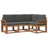 vidaXL Outdoor-Sofagarnitur 4 stk. Natur und Anthrazit