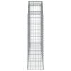 vidaXL Gabionen mit Hochbogen 40Stk. 200x50x140/160cm Verzinktes Eisen
