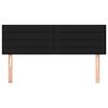 vidaXL Kopfteile Schwarz 144x5x78/88 cm Stoff