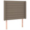 vidaXL LED Kopfteil Taupe 103x16x118/128 cm Stoff