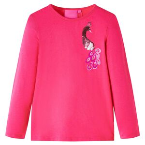 vidaXL Kinder-Langarmshirt Knallrosa 104