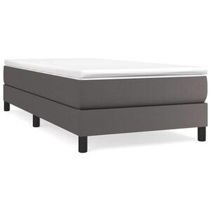 vidaXL Boxspringbettgestell Grau 80x200 cm Kunstleder