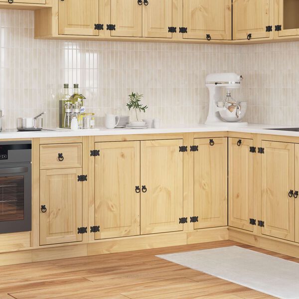 vidaXL Schrank SKI Honigbraun 80 x 46 x 81.5 cm Massives Kiefernholz