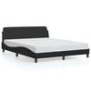vidaXL Bettgestell "Dover" Schwarz 152x203 cm Kunstleder