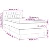 vidaXL Boxspringbett mit Matratze & LED Blau 90x200 cm Stoff