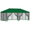 vidaXL Pavillon mit Seitenw&auml;nden 6 x 3 m Gr&uuml;n Polyester und Stahl