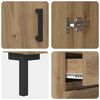 vidaXL Highboard Artisan-Eiche 69,5 x 34 x 180 cm Holzwerkstoff