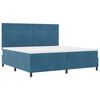 vidaXL Boxspringbett mit Matratze Dunkelblau 200 x 200 cm Stoff