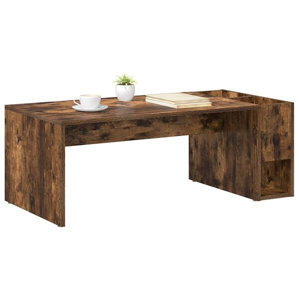 vidaXL Couchtisch Ger&auml;ucherte Eiche 101,5 x 50 x 37 cm Holzwerkstoff