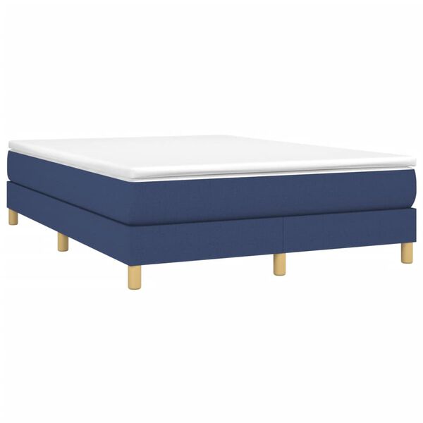 vidaXL Boxspringbettgestell Blau 140x200 cm Stoff