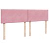vidaXL Boxspringbett mit Matratze Rosa 200x200 cm Samt