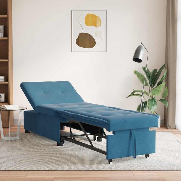 vidaXL Schlafsofa Blau 194 x 67 x 82 cm Samt