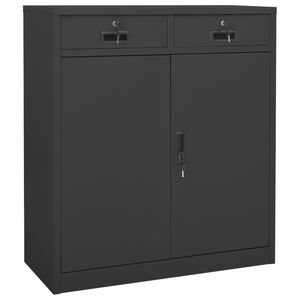 vidaXL B&uuml;roschrank Anthrazit 90x40x102 cm Stahl