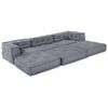 vidaXL Modulares Sofa 3 pcs Grau Stoff