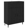 vidaXL Highboard 2 pcs Schwarz Eichen-Optik Holzwerkstoff
