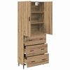 vidaXL Highboard mit Schubladen Artisan-Eiche 69,5 x 34 x 180 cm