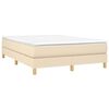 vidaXL Boxspringbett mit Matratze Creme 140x200 cm Stoff