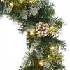 vidaXL Weihnachtskranz mit LED-Leuchten Gr&uuml;n 45 cm PVC