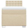 vidaXL Boxspringbett mit Matratze Creme 90x190 cm Stoff