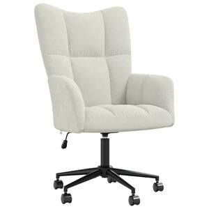 vidaXL Relaxsessel Cremewei&szlig; Samt