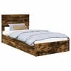 vidaXL Aufbewahrungsbett Ger&auml;ucherte Eiche 100 x 200 cm Holzwerkstoff