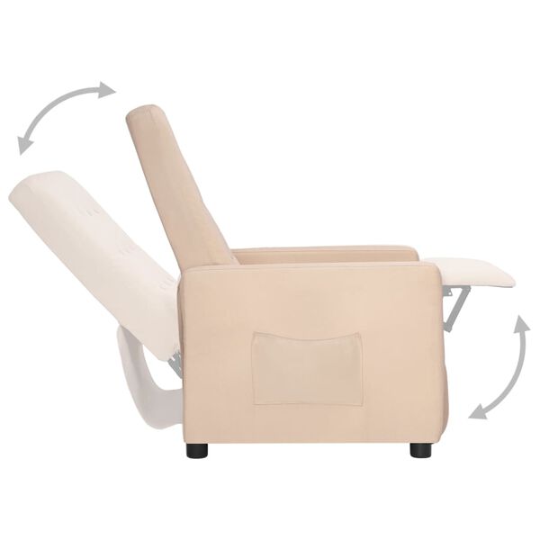 vidaXL Relaxsessel Taupe Stoff