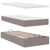 vidaXL Ottoman-Bett mit Matratzen Taupe 180x200 cm Stoff