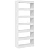 vidaXL B&uuml;cherregal 6 Ebenen 80 x 30 x 198 cm Holzwerkstoff Wei&szlig;