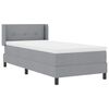 vidaXL Boxspringbett mit Matratze Hellgrau 190 x 90 cm Polyester