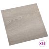 vidaXL Bodenplanken 55 pcs Taupe 5,11 m&sup2; PVC